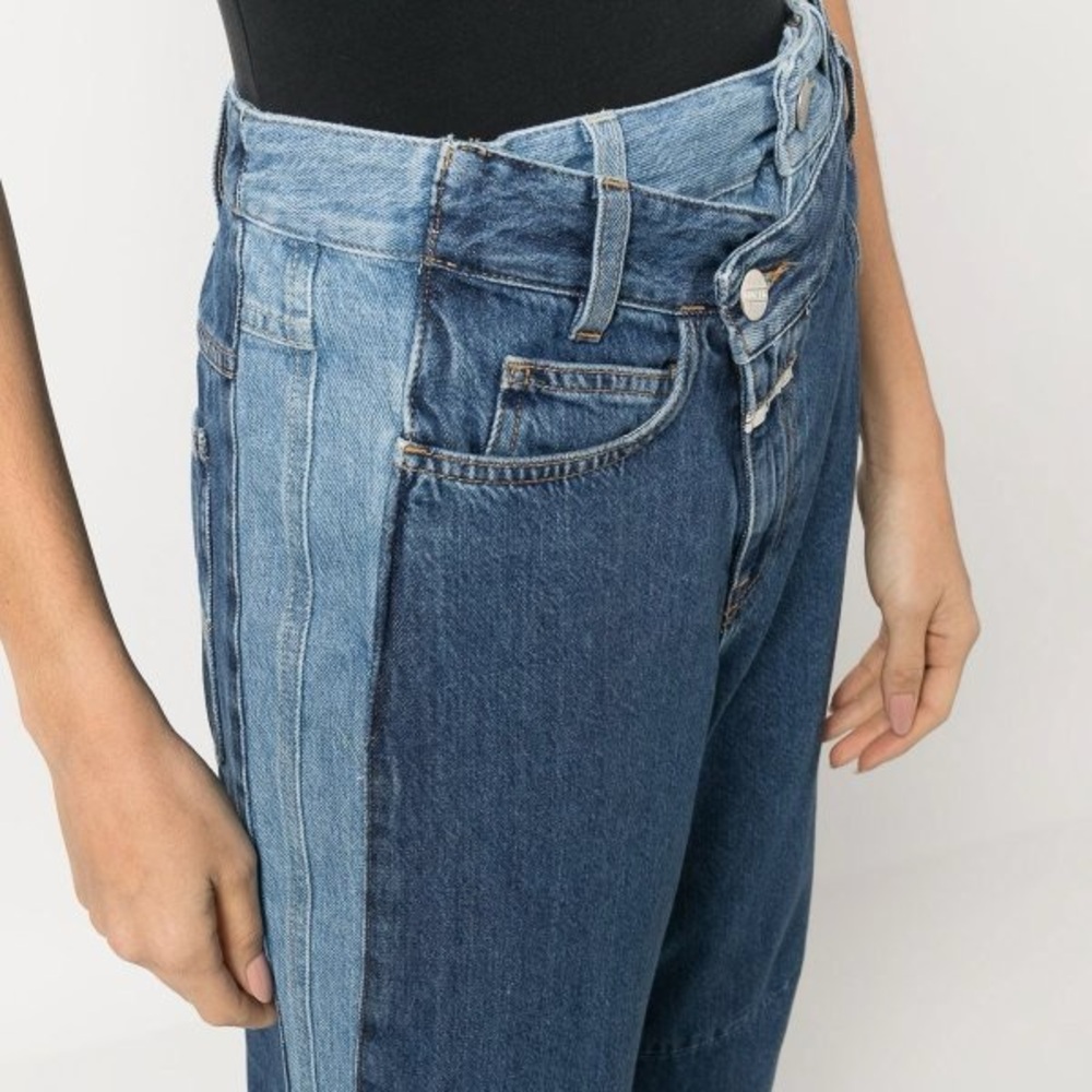 Closed Wide-Leg Cropped Jeans in Mid Blue - Picture 13 of 13